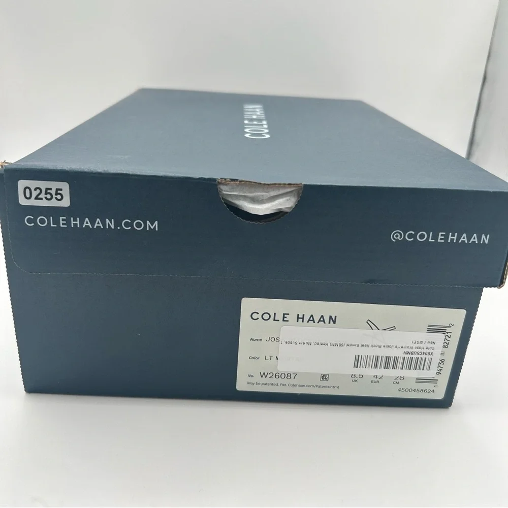 New Womens Cole Haan Josie Block Heels (65mm) heeled Mortar Suede size 11 B